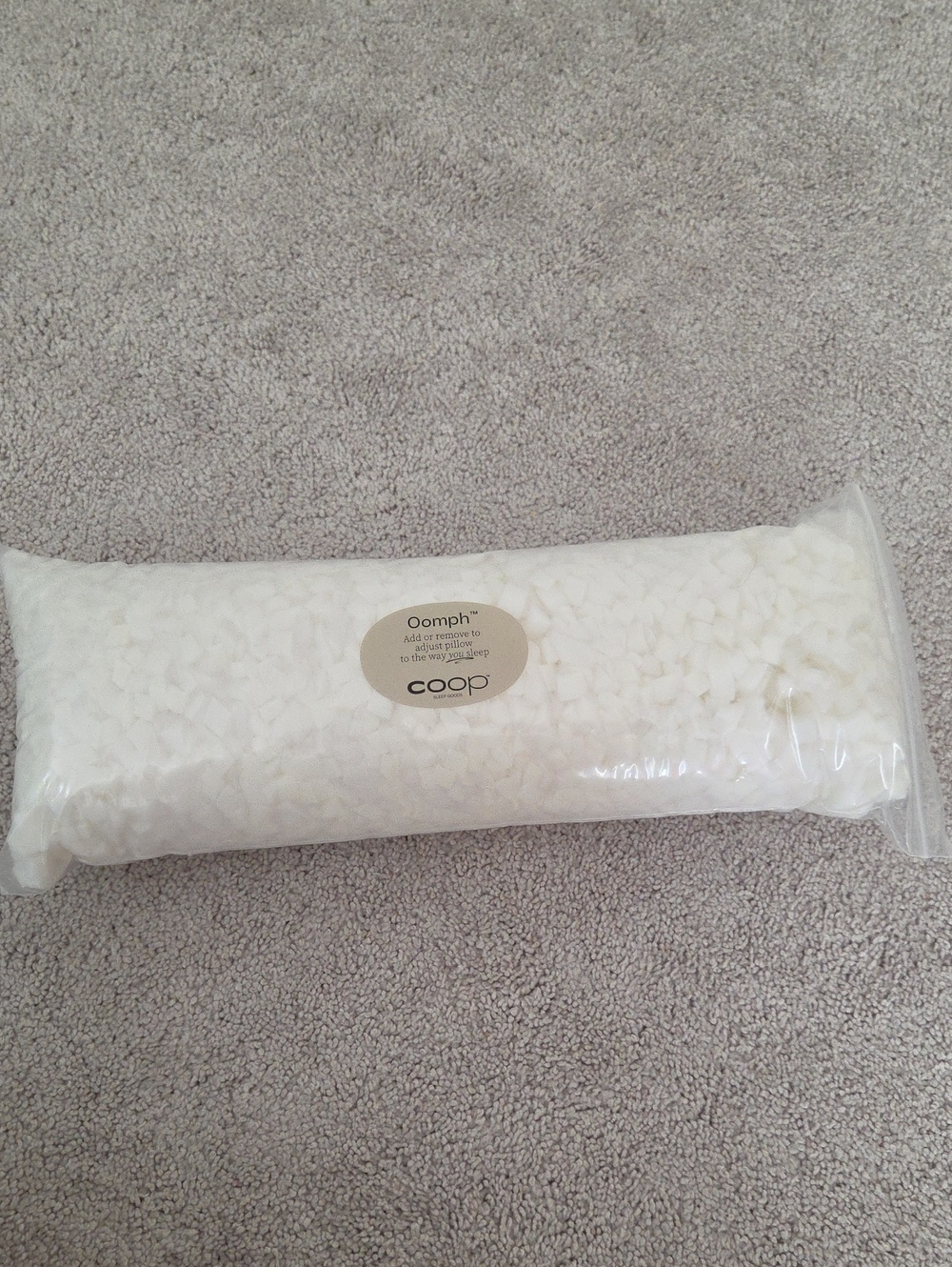 Extra Bag of Oomph Cross-Cut Memory Foam Fill from Original Coop Pillow
